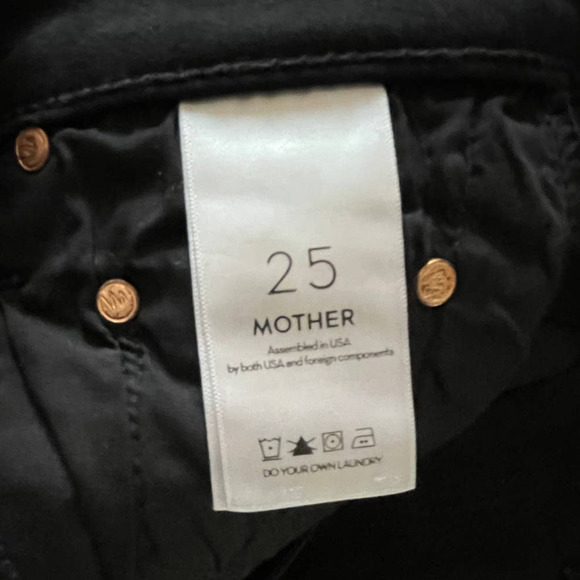 Mother Womens The Insider Crop Step Fray Jeans Guilty Racer High Rise Size 25 - Picture 8 of 9